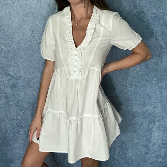 Zara Dresses & Skirts - Zara White Mini Babydoll Dress